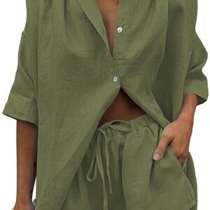 Olive Green Women's Casual Set